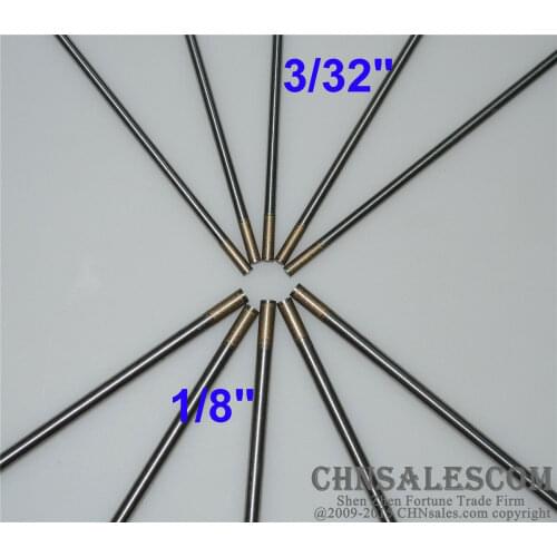 CHNsalescom 10 pcs WL15 3/32"X6" 1/8"X6" Lanthanated Tungsten Electrode Golden Yellow