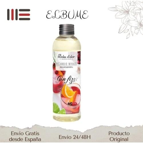 Boles D 'olor Gin Fizz-Mikado replacement 200 ml. Perfumes from your home, rattan rods included, diffuses the fragrance