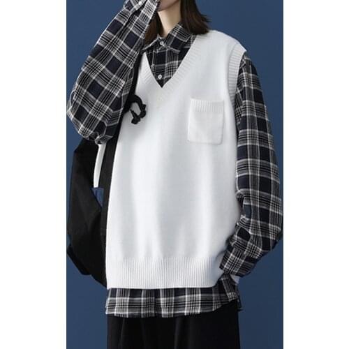 LEGIBLE Women Sweater Vest Autumn Winter Sleeveless Sweater O-Neck Knitted Poullover Vest Female Jumper Pull Femme