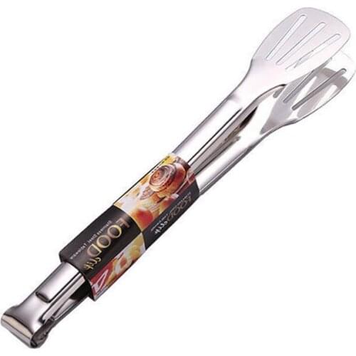 1pc Food Tongs Non-Stick Stainless Steel Serving Tongs Barbecue Tongs For Kitchen Cooking Accessories Kitchen Utensil BBQ Tools