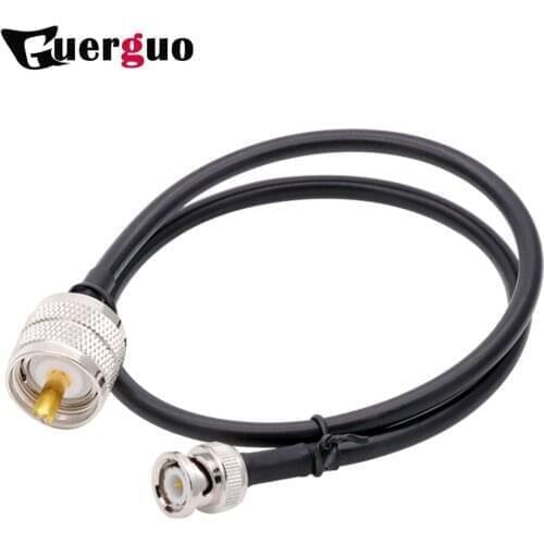 10PCS For CCTV Camera BNC RF Connector RG58 50ohm Cable Camera BNC Male To UHF Male Adapter 30CM 12" Cable