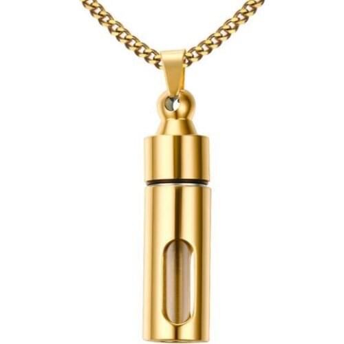10 pcs/lot Wholesale custom 316l Stainless Steel cremation jewelry necklace Perfume Bottles Necklace pendant with chain