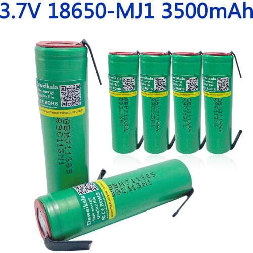 18650 battery MJ1 3.7V 3500mAh 18650 Lithium Rechargeable Battery For battery pack for MJ1 18650 battery+DIY Nickel