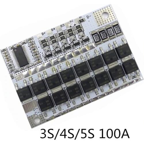 3S/4S/5S BMS 12V 16.8V 21V 100A Li-ion LMO Ternary Lithium Battery Protection Circuit Board Li-POLYMER Balance Charging Module