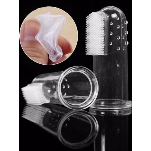 5Pcs/lot Super Soft Pet Dog Cat Finger Toothbrush Teddy Dog Brush Addition Bad Breath Tartar Teeth Care Pet Cleaning Supplies