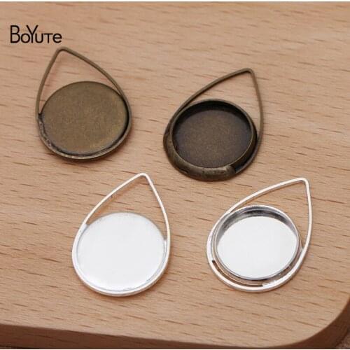 BoYuTe Custom Made (200 Pieces/Lot) Fit 12MM Cabochon Base Blank Tray Setting Diy Jewelry Accessories Handmade Materials
