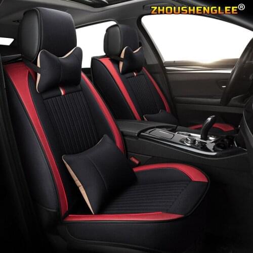 ZHOUSHENGLEE flax car seat covers For nissan leaf x-trail t30 navara d40 almera n16 primera p12 terrano teana j32 classic car se