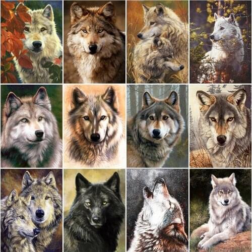 Evershine 5D DIY Diamond Painting Wolf Diamond Mosaic Animals Picture Of Rhinestone Embroidery Cross Stitch Sale Home Decor Gift
