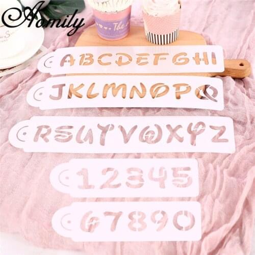Amoliy 0-9 Numbers Spray Cake Mold Cake Surface Decorating Tools Cake Stencil Spray Cookie Stencils Baking Tools for Cakes