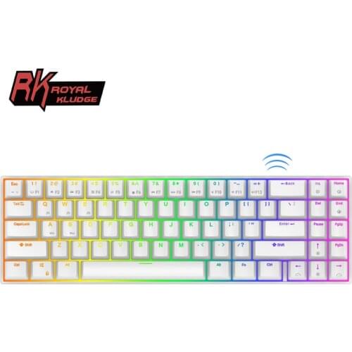 Royal Kludge RK71 Mechanic Keyboard Gaming Bluetooth RGB 71 Keys One Hand Typewriter Keyboard For Office Laptop