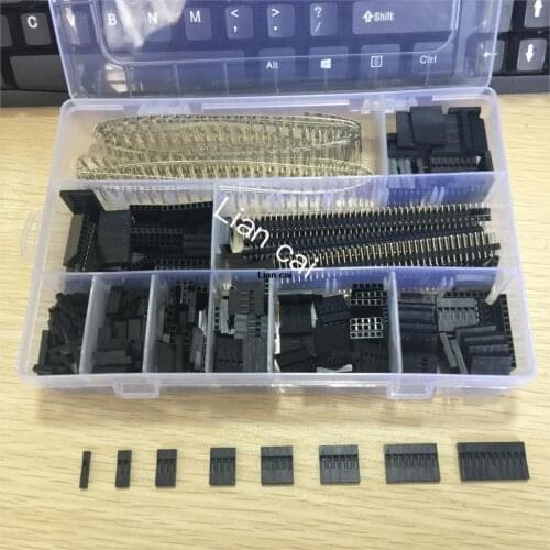 1450Pcs/Set 2.54mm Dupont Connector Kit PCB Headers Male Female Pins Electronics