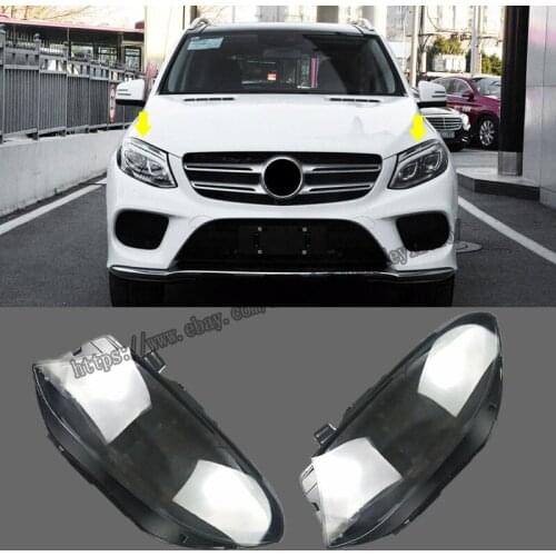 For Mercedes Benz GLE 2015-2019 Headlight Lens Headlamp Cover Left Right Pair Car modification accessories