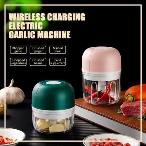 Mini Usb Electric Garlic Masher Wireless Garlic Grinder Press Mincer Vegetable Chili Meat Grinder Food Chopper Kitchen Tools#dg4