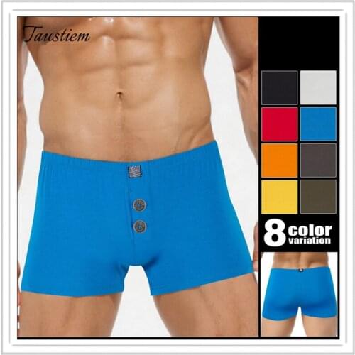 Taustiem Brand Mens Fashion Sexy Modal Boxers Men Comfortable Boxer Trunks Shorts Male Casual Underwear Man Underpants Panties