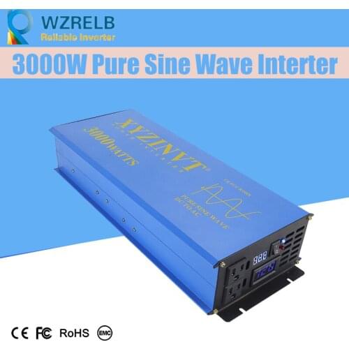 Reliable 3000W Pure Sine Wave Inverter 12v 220v DC To AC UPS And Charging Function Outdoor Frequency Inverter With Charger