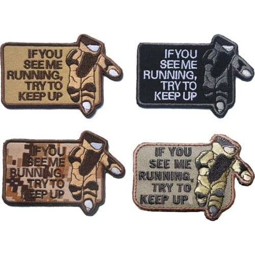 EOD if you see mu running Patches tactical army patch hook&loop Embroidered military patch SWAT for backpack jacket