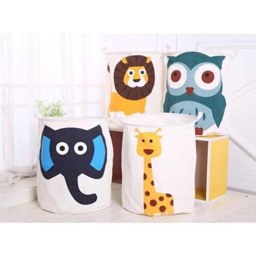 Nordic Style Canvas Storage Bag For Toys Clothes Kids Room Organizer Bag Pouch Canvas Storage Pouch Stand Bag For Kids 40x50CM