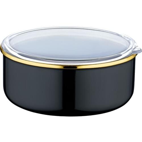 Oms Enamel 3'lü Storage Container Black 14x16x18 cm