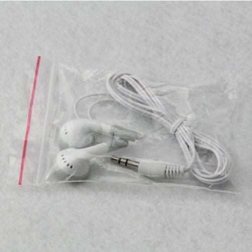 Wholesale 3.5mm White Disposable Earphones for Travel Agency Gift for Museum for Concert for School 1000pcs/lot
