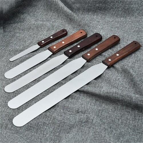 Full Set 4/12 ''Cake Cream Knife Spatula Stainless Steel Scraper for DIY Cake Smoother Icing frosting Spreader Pastry Cake Tool