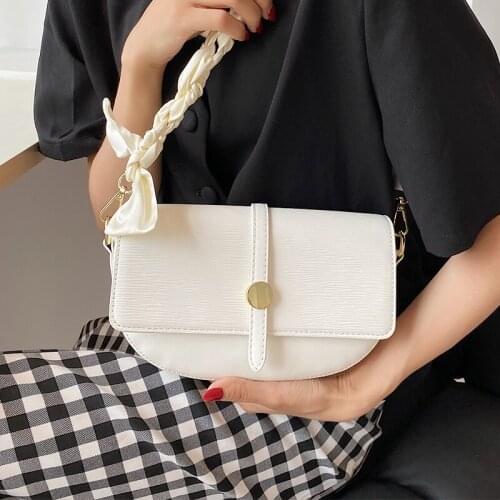 Simple Small Leather Shoulder Bags for Women 2021 New Luxury Designer Messenger Bags Ladies Scarves Armpit Bag Elegant Handbags