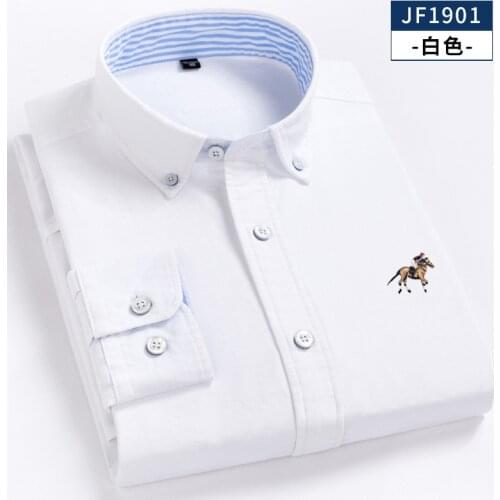 White Shirt 100% Cotton Oxford Slim Fit Shirt Men Longsleeve Shirt for Men Casual Striped Plaid Shirt Oversized Button Up Shirt