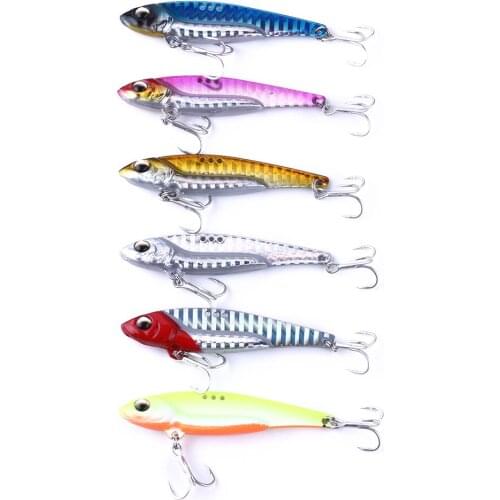 6Pcs Hard Metal Bait 7g/13g/16g/20g Vivid Vibrations Fishing Lures Spoon Fishing Bass Isca Artificial Bait Pesca Tackles