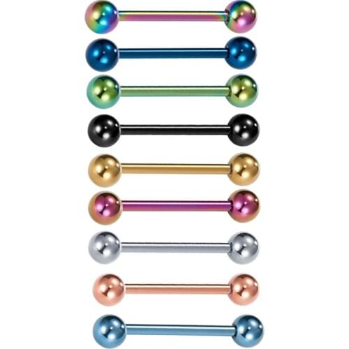 14G 12mm-38mm Stainless Steel Industrial Barbell Earring Cartilage Body Piercing Jewelry Industrial Piercing for Women Men