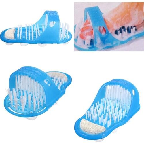 Shower Foot Feet Cleaner Scrubber Washer Easy Bath Brush Pumice Stone Massager Slippers Useful Easy Feet Foot Scrubber Brush