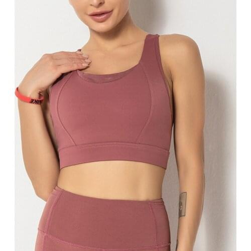 Shi Nuoxuan 2021 summer new cross beautiful back yoga bra high-intensity shockproof pull-up sports underwear women