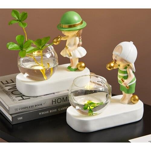 Nordic Bubble Girl Creative Hydroponic Vase Transparent Vase Flower Vases for Home Modern Decorative Vases Room Decor Aesthetic