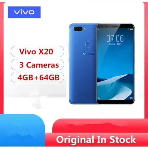 Global Firmware Vivo X20 Celluar Phone Snapdragon 660 Android 7.1 6.01" 2340x1080 4GB RAM 64GB ROM 12.0MP Fingerprint Face ID