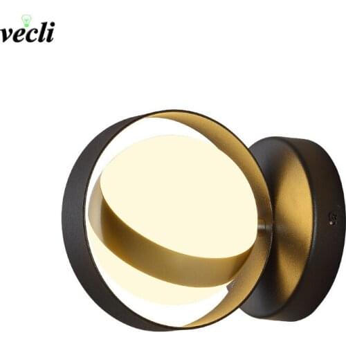 LED Wall Light Modern New Bedside Wall Lamp 6W AC90-260V Indoor Bedroom Living Room Hallway Sconces home decor Lighting