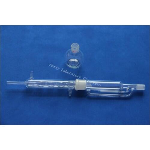 500ml Glass soxhlet extractor, joint 40/38 and 24/29, condenser and extractor body