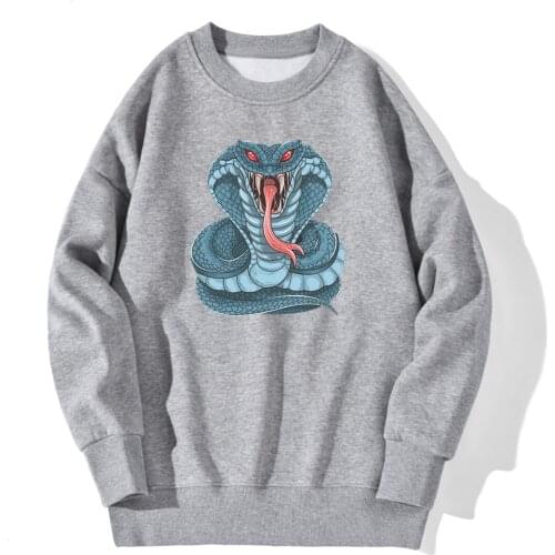 Sweatshirt Mens Cobra Kai Print Drop shoulders Harajuku Clothing Hip Hop Outwear Pullovers Fall Comfortable Sudaderas Masculino