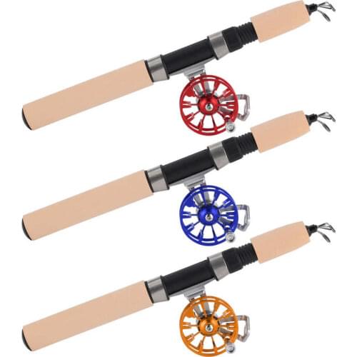 Winter Ice Fishing Telescopic Rod FD50 Reel Set Portable Fishing Pole Reel Combo