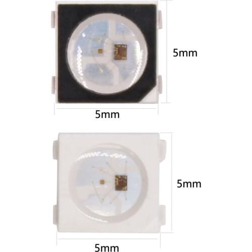 WS2812B WS2812 RGB LED Chip 5050SMD WS2812 Individually Addressable Chip Pixels DC5V Black/White PCB