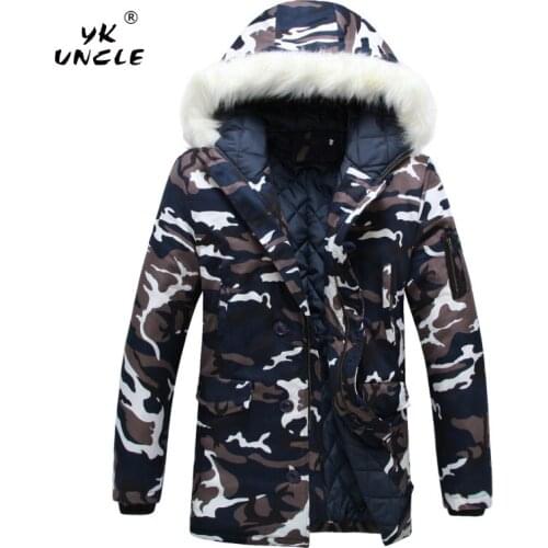 YK UNCLE Men's Long Parkas