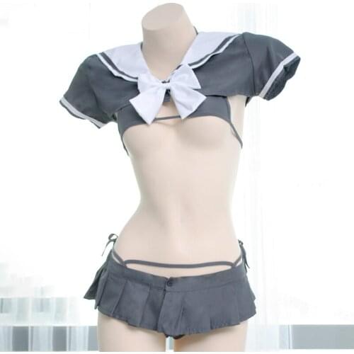 Women Anime Lingerie Student Sexy Short Skirt Japanese Sailor Suit Bikini Suit Pajamas Cute Girl Uniform Bikini Underwear