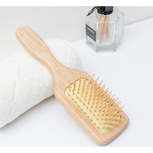 1Pc Denman Wood Hair Brush Comb Healthy Paddle Cushion Hair Loss Massage Brush Hairbrush Comb Scalp Hair Care Healthy Wood Comb