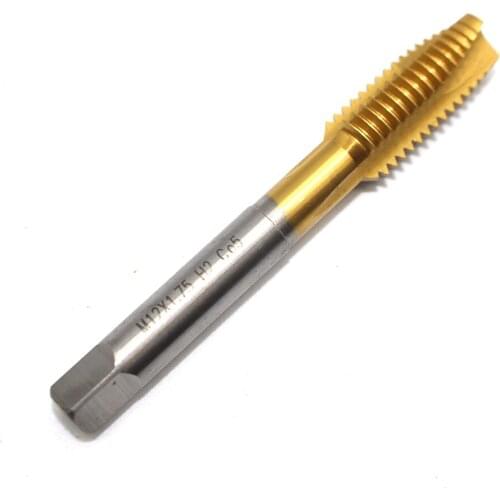 1PC Spiral Point Titanium Plating HSS Cobalt Metric Tap M3 M4 M5 M6 M7 M8 M9 M10 M11 M12 Machine Tool High Speed Steel Screw Tap