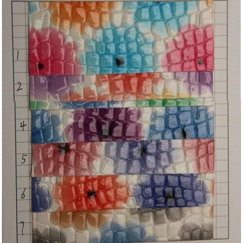 10 yards super beautiful colorful printed stone grain leather/ synthetic PVC leather factory wholesale leather fabric material