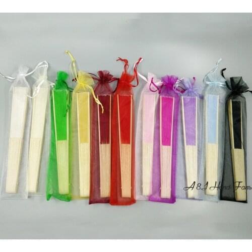 100pcs lot Custom Name Silk Bamboo Folding Hand Fan Birthday Anniversary Souvenir Bridal Party gift Wedding Return Gifts