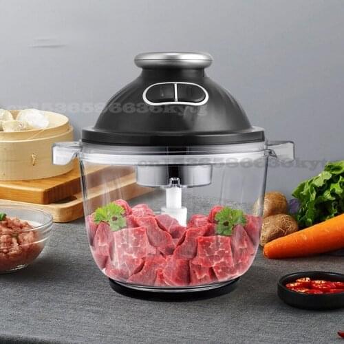 220V/400W Meat Grinder 2 Speeds Glass Bowl 2.5L Electric Chopper Meat Grinder Broken Vegetables Complementary Food Machine