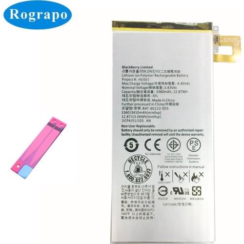 3410mAh HUSV1 Mobile Phone Battery for Blackberry Priv RHK211LW STV100-1 2 3 BAT-60122-003