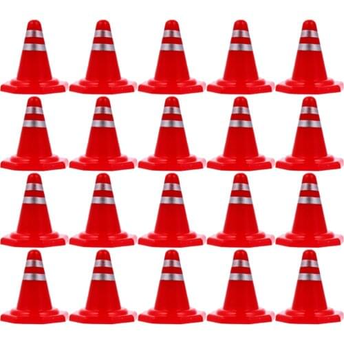 50pcs Road Cones Obvious Traffic Signs Simulation Roadblock Signs