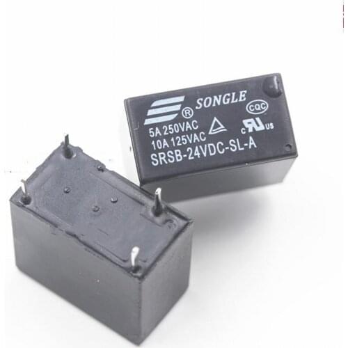 50PCS Power Relays SRSB-24VDC-SL-A 24V 5A/250VAC 4PIN new and original Relays