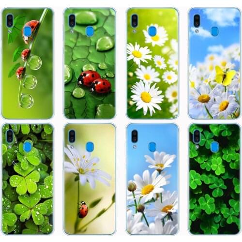 Case For Samsung A50 Case For Samsung Galaxy A50 A60 A10 A30 A40 A70 A 50 2019 A9 A7 2018 four leaf ladybug daisy