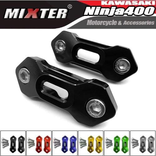 For Kawasaki Ninja 400 Ninja400 2010-2021 Motorcycle Rearview Mirror Modified Hole Cap Cover Plate Holder Adapters Clamp Mount