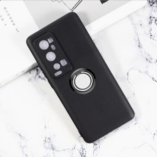 For Vivo X60 Pro+ 5G 6.56" V2056A Back Ring Holder Bracket TPU Soft Silicone Phone protect Case Anti falling shell